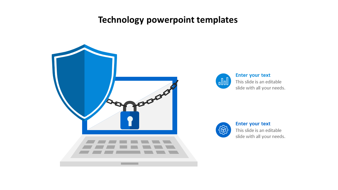 technology powerpoint templates-blue